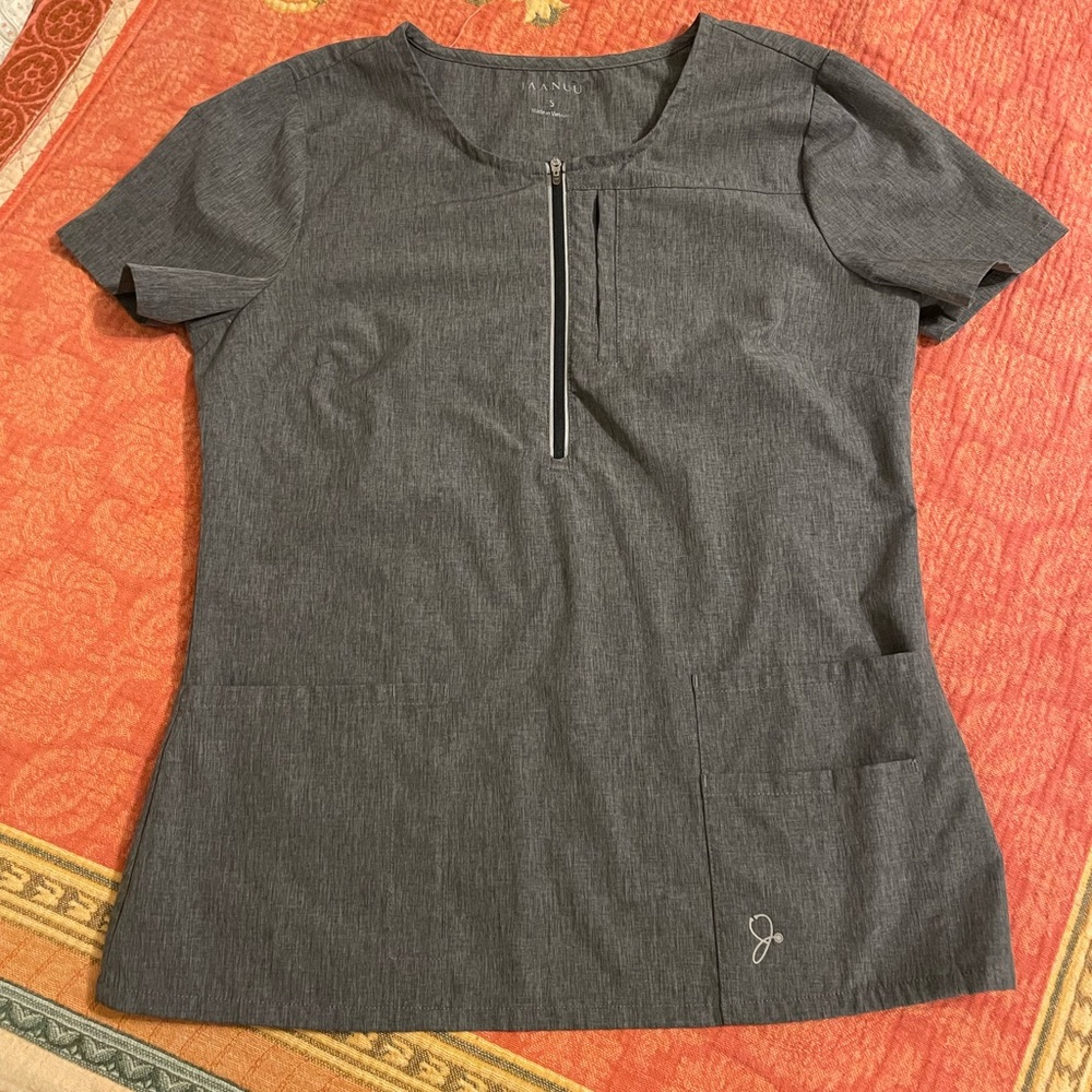 Jaanuu Grey Scrub Top Size S